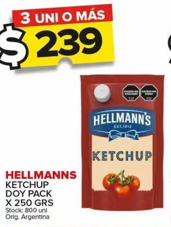 Carrefour Maxi Ketchup hellmann's x 250g oferta