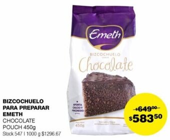 Atomo Conviene BIZCOCHUELO PARA PREPARAR EMETH CHOCOLATE POUCH 450g oferta