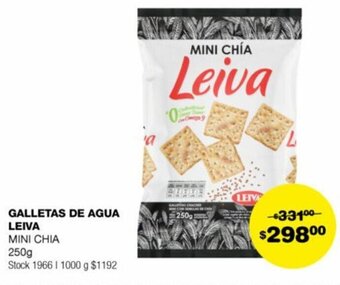 Atomo Conviene GALLETAS DE AGUA LEIVA MINI CHIA 250g oferta