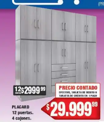 Hiper Audio Placard 12 puertas 4 cajones oferta