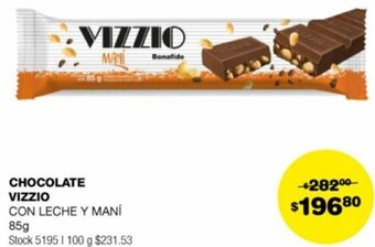 Atomo Conviene CHOCOLATE VIZZIO CON LECHE Y MANÍ 85g oferta