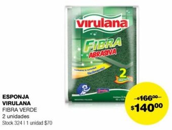 Atomo Conviene ESPONJA VIRULANA FIBRA VERDE 2 unidades oferta