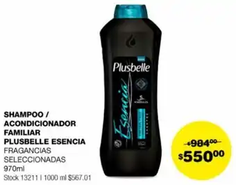 Atomo Conviene SHAMPOO / ACONDICIONADOR FAMILIAR PLUSBELLE ESENCIA FRAGANCIAS 9970ml oferta