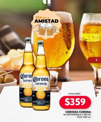 Supermercados Tadicor CERVEZA CORONA NO RETORNABLE X 330 ML oferta