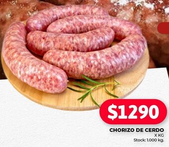 Supermercados Tadicor CHORIZO DE CERDO X KG oferta