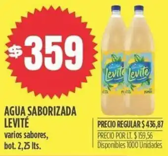 Supermercados Vea AGUA SABORIZADA LEVITÉ varios sabores, bot. 2,25 Its. oferta