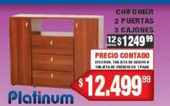 Platinum Chif O Nier 2 Puertas 3 Cajones