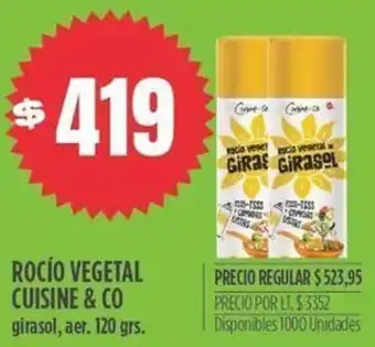 Supermercados Vea ROCÍO VEGETAL CUISINE & CO girasol, aer. 120 grs. oferta