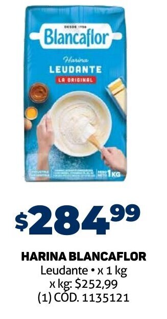 Makro HARINA BLANCAFLOR Leudante x 1 kg oferta
