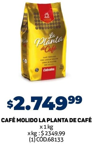 Makro CAFÉ MOLIDO LA PLANTA DE CAFÉ x 1 kg oferta