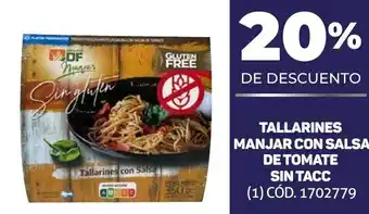 Makro TALLARINES MANJAR CON SALSA DE TOMATE SIN TACC oferta