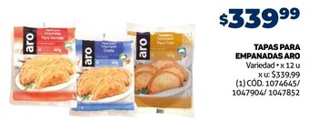 Makro TAPAS PARA EMPANADAS ARO Variedad x 12 u oferta