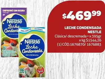 Makro LECHE CONDENSADA NESTLE Clásica/ descremada x 395gr oferta