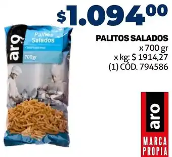 Makro PALITOS SALADOS x 700 gr oferta