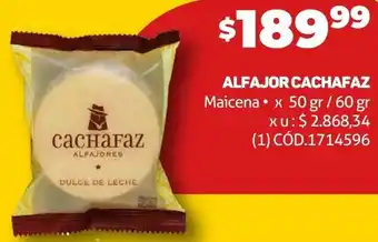 Makro ALFAJOR CACHAFAZ Maicena x 50 gr / 60 gr oferta