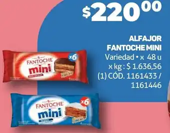 Makro ALFAJOR FANTOCHE MINI Variedad x 48 u oferta
