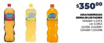 Makro AGUA SABORIZADA SIERRA DE LOS PADRES Variedad x 2,25 lt oferta