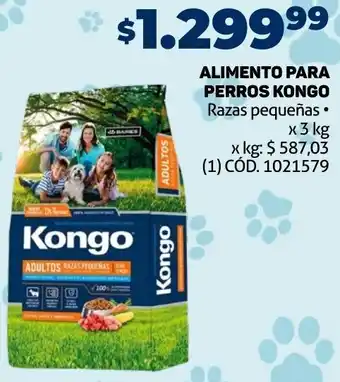 Makro ALIMENTO PARA PERROS KONGO Razas pequeñas. x 3 kg oferta