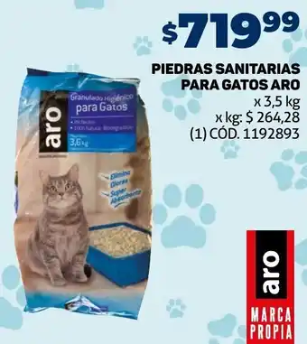 Makro PIEDRAS SANITARIAS PARA GATOS ARO x 3,5 kg oferta