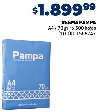 Makro RESMA PAMPA A4 / 70 gr x 500 hojas oferta