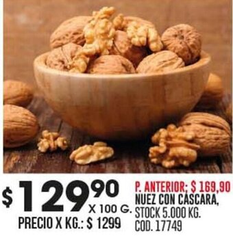 Coto NUEZ CON CASCARA, X 100 G. oferta