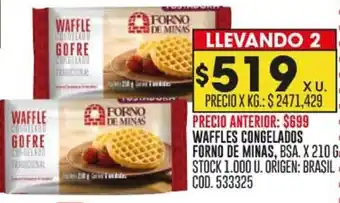 Coto WAFFLES CONGELADOS FORNO DE MINAS, BSA. X 210 G oferta