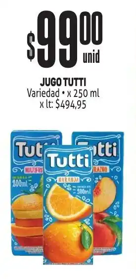 Makro JUGO TUTTI Variedad x 250 ml oferta