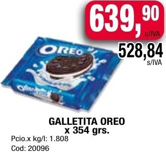 Maxiconsumo GALLETITA OREO x 354 grs. oferta