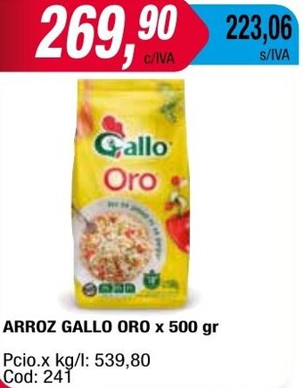 Maxiconsumo ARROZ GALLO ORO x 500 gr oferta