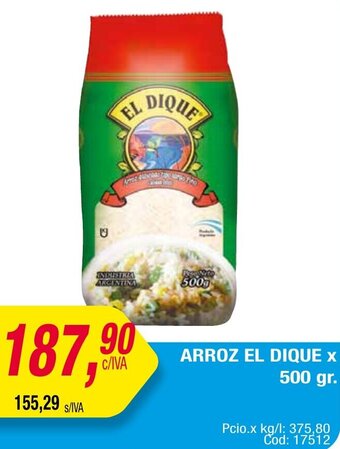 Maxiconsumo ARROZ EL DIQUE X 500gr oferta