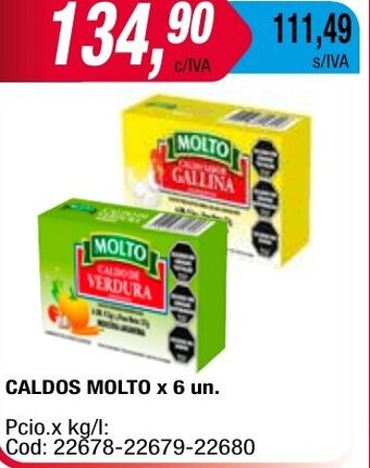 Maxiconsumo CALDOS MOLTO x 6 un. oferta