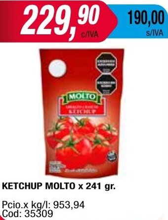Maxiconsumo KETCHUP MOLTO x 241 gr. oferta
