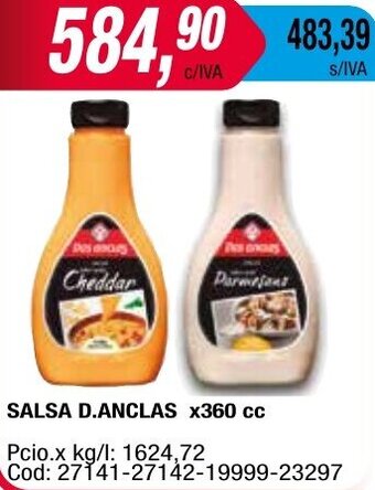 Maxiconsumo SALSA D.ANCLAS x360 cc oferta