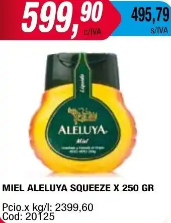 Maxiconsumo MIEL ALELUYA SQUEEZE X 250 GR oferta