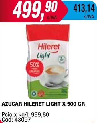 Maxiconsumo AZUCAR HILERET LIGHT X 500 GR oferta