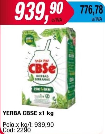 Maxiconsumo YERBA CBSE x1 kg oferta