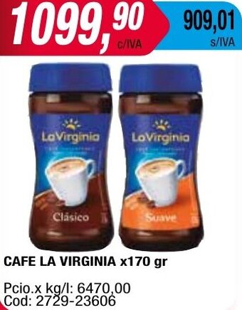 Maxiconsumo CAFE LA VIRGINIA x170 gr oferta