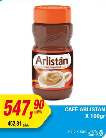 Maxiconsumo CAFÉ ARLISTAN X 100gr oferta