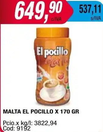 Maxiconsumo MALTA EL POCILLO X 170 GR oferta