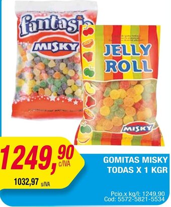 Maxiconsumo GOMITAS MISKY TODAS X 1 KGR oferta