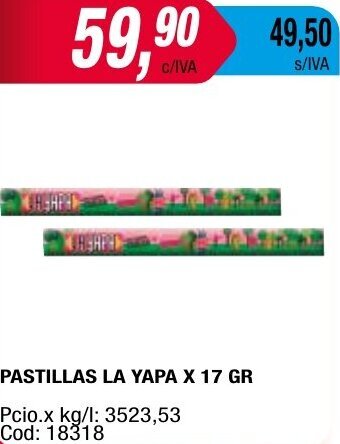 Maxiconsumo PASTILLAS LA YAPA X 17 GR oferta