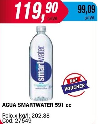 Maxiconsumo AGUA SMARTWATER 591 cc oferta