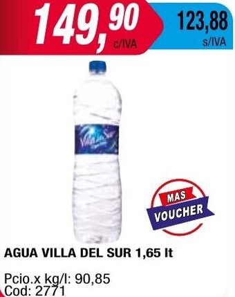 Maxiconsumo AGUA VILLA DEL SUR 1,65 It oferta