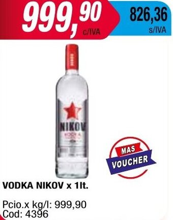 Maxiconsumo VODKA NIKOV x 1lt. oferta