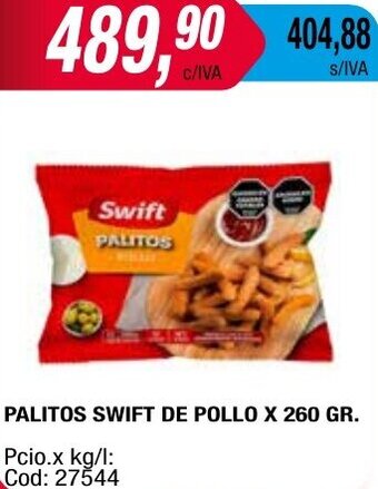 Maxiconsumo PALITOS SWIFT DE POLLO X 260 GR. oferta