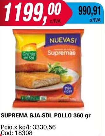 SUPREMA GJA.SOL POLLO 360 gr