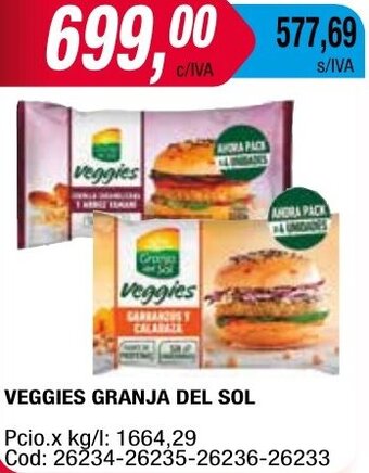 Maxiconsumo VEGGIES GRANJA DEL SOL oferta