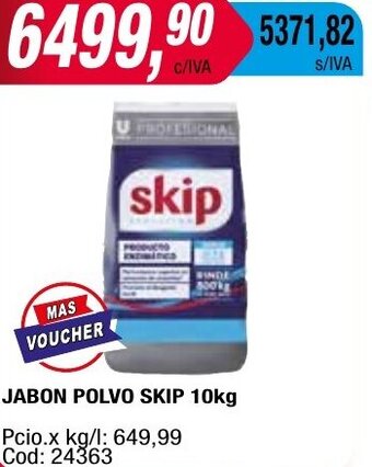 Maxiconsumo JABON POLVO SKIP 10kg oferta
