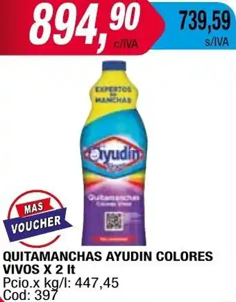Maxiconsumo QUITAMANCHAS AYUDIN COLORES VIVOS X 2 It oferta