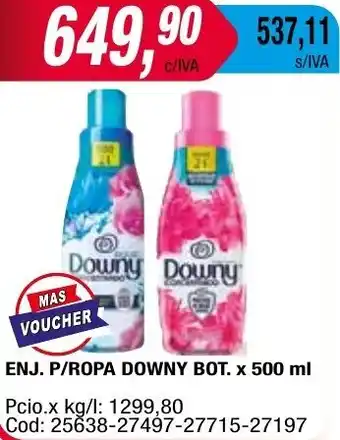 Maxiconsumo ENJ. P/ROPA DOWNY BOT. x 500 ml oferta
